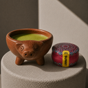 ZESTAW: Sunny Wilde matcha + Czarka świnka – Handmade Clay Tea Cup (Limited Oaxaca Clay Collection)
