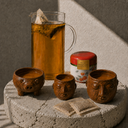 ZESTAW: Wilde Mugicha Tea + Czarka bez rączki - Handmade Clay Tea Bowl (Limited Oaxaca Clay Colletion)